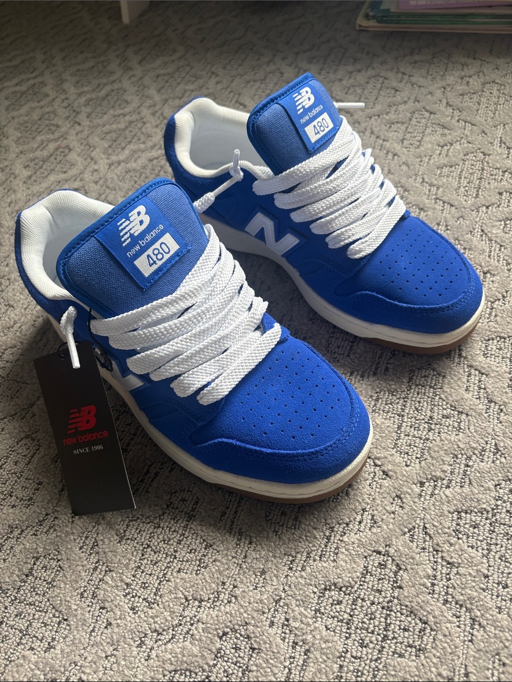 New Balance Men's 480 Sneakers in Blue and White